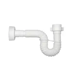 GRICOL - Sifón Expansible 1 1/2Pulg O 1 1/4Pulg Plástico Blanco