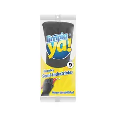 LIMPIA YA - Guante Semi Industrial Calibre 14 Negro Talla 9