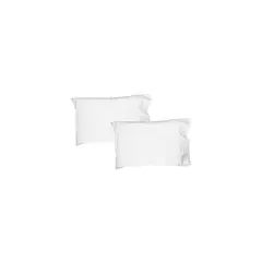 JUST HOME COLLECTION - Set de 2 Fundas Almohada 50x90 cm 300 Hilos Blanco