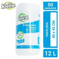 KLEINE WOLKE - Bolsa Basura 40x45cm Rollo x50 Unidades Minipapelera Blanco