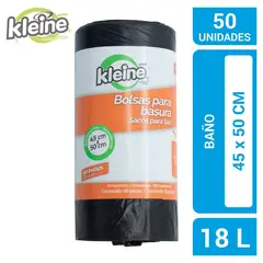 KLEINE WOLKE - Bolsa Basura 45x50cm Rollo x50 Unidades Minipapelera Negro