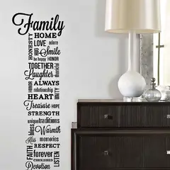 ROOM MATES - Sticker Frases Familia Multicolor