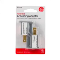 GENERAL ELECTRIC - Pack X2 Adaptador 1 Salida Con Polo A Tierra 15A 125V