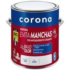CORONA - Pintura para Interior Evita manchas Blanco 1 Galón