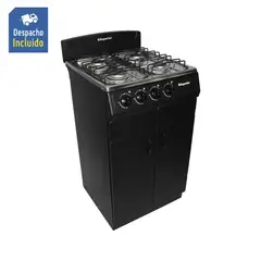 SUPERIOR - Estufa de Piso 4 Puestos con Gabinete Gas Natural Negro