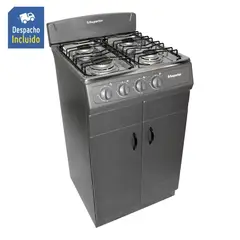 SUPERIOR - Estufa de Piso 4 Puestos con Gabinete Gas Natural Gris