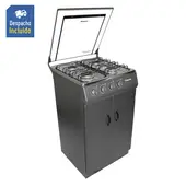SUPERIOR - Estufa de Piso 4 Puestos con Gabinete Gas Propano SG-7016 Gris