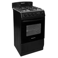 SUPERIOR - Estufa de Piso con 4 Puestos Piso con Horno Gas Natural Negro