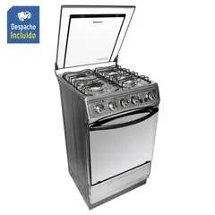 SUPERIOR - Estufa de Piso con 4 Puestos Horno Grill Gas Natural Inoxidable