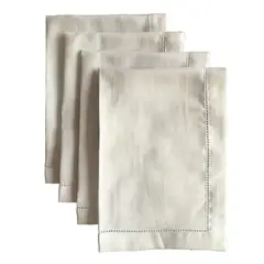 SILVIA LONDONO TEXTILES - Set X 2 Servilletas Blancas Dobladillo