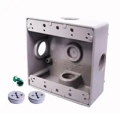 CU CONECTORES - Caja Aluminio 2400 - Cuadrada 4 Sali