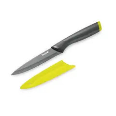 TEFAL - Cuchillo Multiusos 12cm Gris Acero Inoxidable Fresh Kitchen Mango en Silicona