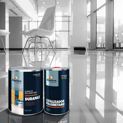 ALGRECO - Kit Esmalte Poliuretano Duramax+Catalizador 1 Galón Blanco