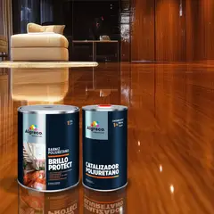 ALGRECO - Kit Barniz Brillo Protect+Catalizador 1 Galón