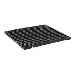 ESTRA - Cubrepiso Plástico Polietileno Alta Densidad Antideslizante 80X80Cm Negro