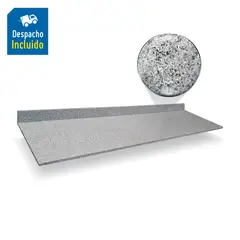 GENERICO - Mesón Granito Natural Blanco Cristal Sin Perforación 120x52 cm