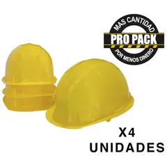 BAUKER - Casco Amarillo Propack x 4 Und Rdl