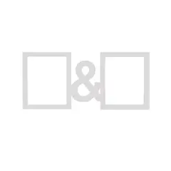 SPAMDS GLASS - Portarretrato Marco Para Foto 20 Cm & Blanco