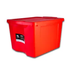 JUST HOME COLLECTION - Caja Plástica Fullbox 75lt 60.3X37.8X48.1 cm Roja