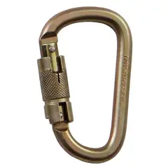 STEELPRO - Paq x 10 Mosquetón en D Carabinero en Acero triple Seguro