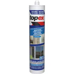 TOPEX - Silicona Color Aluminio para Vidrio Y Aluminio 300ml