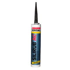 SOUDAL - Silicona Color Negra para Vidrio Y Alum 270 ml