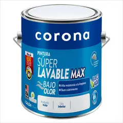 CORONA - Pintura para Interior Súper Lavable Max Blanco 1 Galón