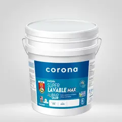 CORONA - Pintura para Interior Súper Lavable Max Blanco 1 Galón