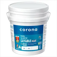 CORONA - Pintura para Interior Súper Lavable Max Blanco 1 Galón