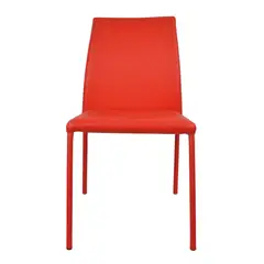 HOGAR VENECIA - Silla para Comedor Lugo Tapizada en Cuero Sintético Roja