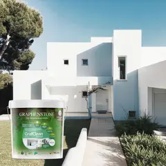 GRAPHENSTONE - Pintura para Interior Ecológica Con Grafeno Zonas de Limpieza Continua 4 Litros Blanco