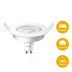 PHILIPS - Kit Bombilla Led Gu10 350 Lúmenes 5w Equalizable 50w Luz Calida
