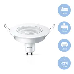 PHILIPS - Kit Bombilla Led Gu10 350 Lúmenes 5w Equalizable 50w Luz Fria