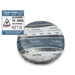 PROCABLES - Alambre Thhn/Thwn-2 14 Awg Cu 600V90C