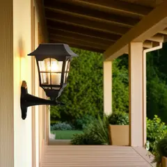 JUST HOME COLLECTION - Farol Pared Solar Led Negro