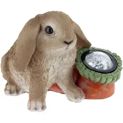 JUST HOME COLLECTION - Figura Conejo Con Luz Solar