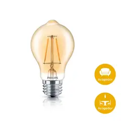 PHILIPS - Bombilla LED Vintage A19 300 Lúmenes Ambar E27 Certificado