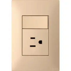 LEGRAND - Toma P/T + Interruptor Sencillo Clickme Arena