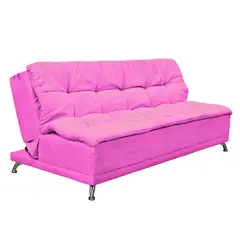 JUST HOME COLLECTION - Sofá Cama Blis 3 Puestos Tela Fucsia