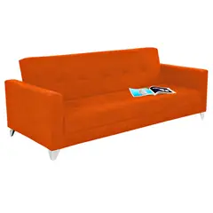 JUST HOME COLLECTION - Sofá Cama Duke Espaldar Abatible Tela Naranja
