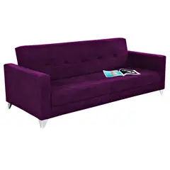 JUST HOME COLLECTION - Sofá Cama Duke Espaldar Abatible Tela Morado