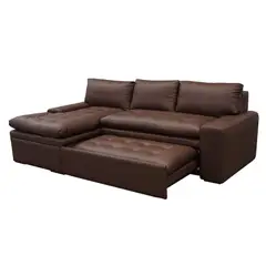 undefined - Sofá Cama Esquinero Dido Izquierdo 5 Puestos Ecocuero Cafe