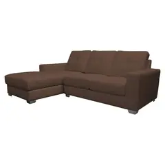 JUST HOME COLLECTION - Sofá Esquinero Miranda Izquierdo 5 Puestos Tela Gris