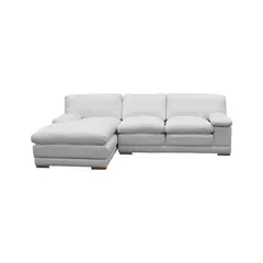 undefined - Sofá Esquinero Alexa Izquierdo 5 Puestos Ecocuero Blanco