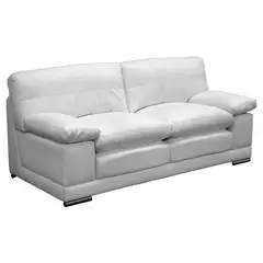 JUST HOME COLLECTION - Sofá Alexa 3 Puestos Ecocuero Blanco