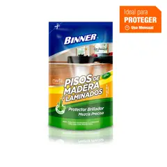 BINNER - Limpiador Protector de Piso Madera Mezcla precisa 500 Ml Doy Pack