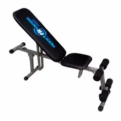 SPORTFITNESS - Banco Inclinable Gimnasio Ejercicio Múltiple Capacidad 100Kg Color Gris