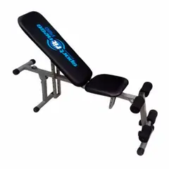 SPORTFITNESS - Banco Inclinable Gimnasio Ejercicio Múltiple Capacidad 100Kg Color Gris