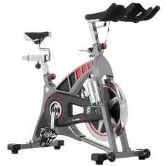 SPORTFITNESS - Bicicleta Spinning Turin Con Ciclocomputador Capacidad 120 Kg Color Negro/Rojo