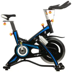 SPORTFITNESS - Bicicleta Spinning Monza Con Monitor Capacidad 150 Kg Color Negro/Azul